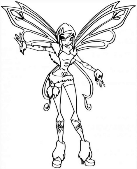 Mẫu tập tô công chúa Winx