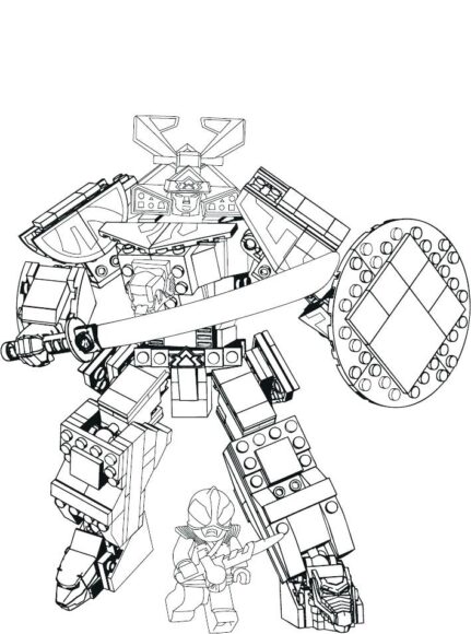 Mẫu tranh tô màu robot cho bé tập tô