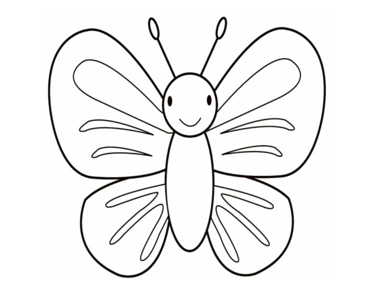 Tranh tô màu con bướm dành cho bé 3 tuổi