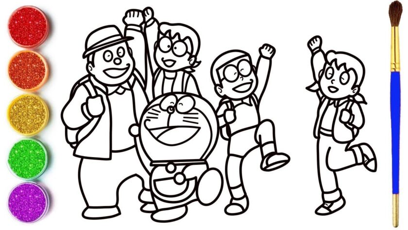 Tranh tô màu nhân vật hoạt hình dành cho bé gái 7 tuổi tập tô