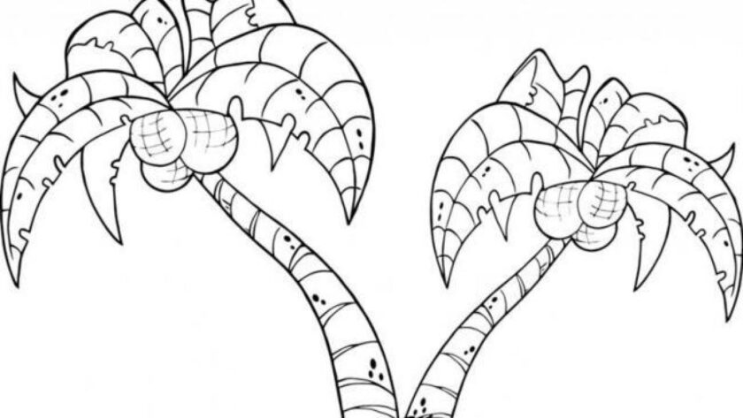 Ảnh vẽ cây xanh cho bé tô màu