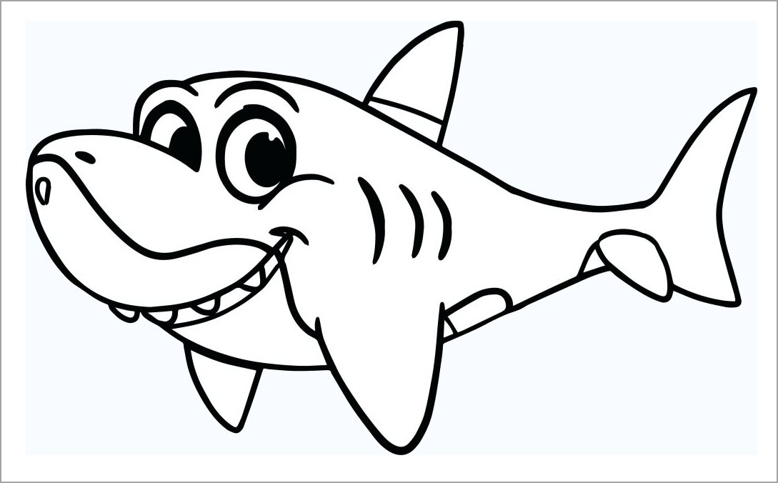 Cách vẽ Hình vẽ cá mập cute và nguy hiểm