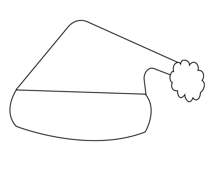 Tranh tô màu cái mũ Noel