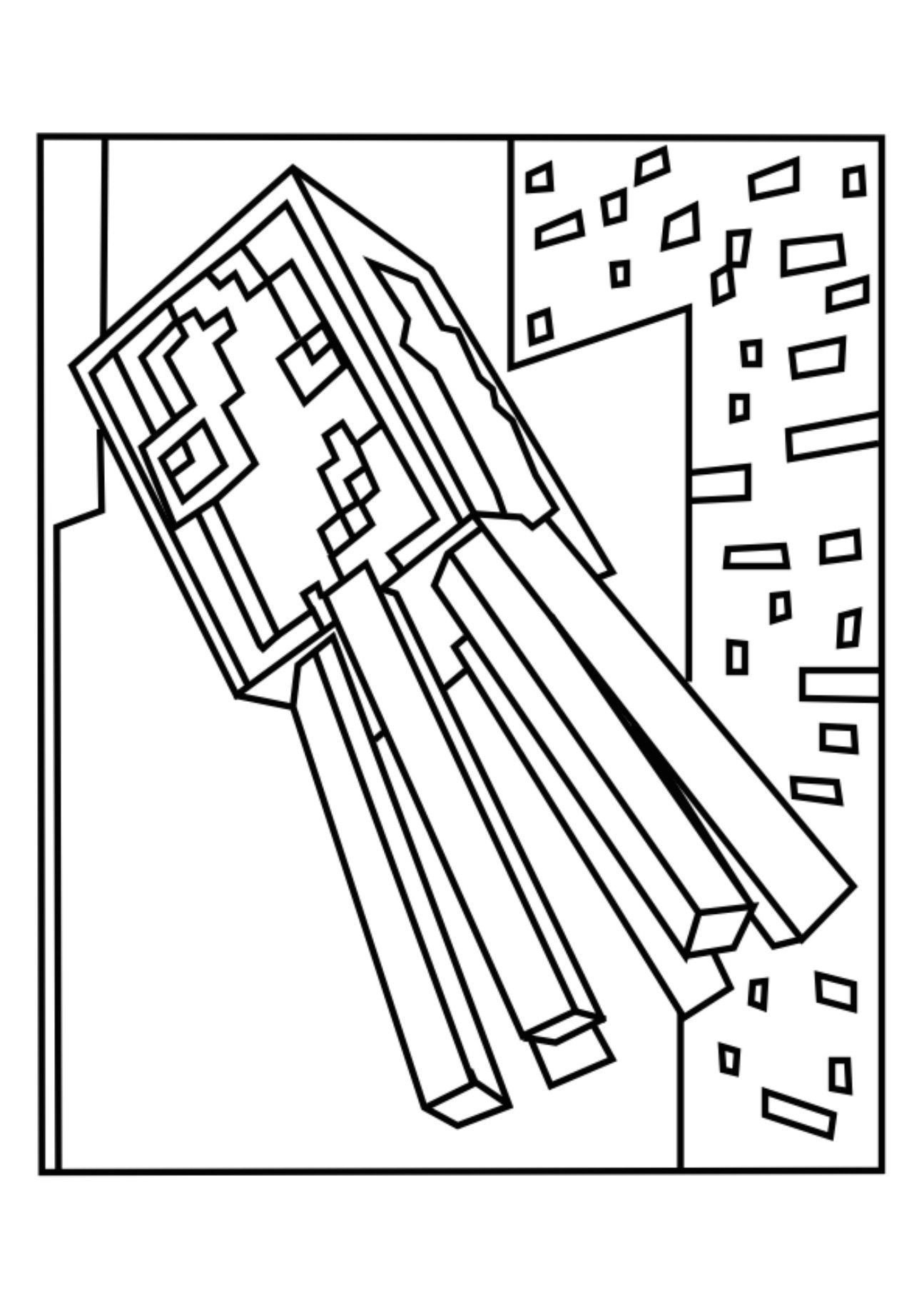Tô màu Phù Thủy Trong Minecraft - Trang Tô Màu Cho Bé