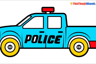 Tranh tô màu xe cảnh sát