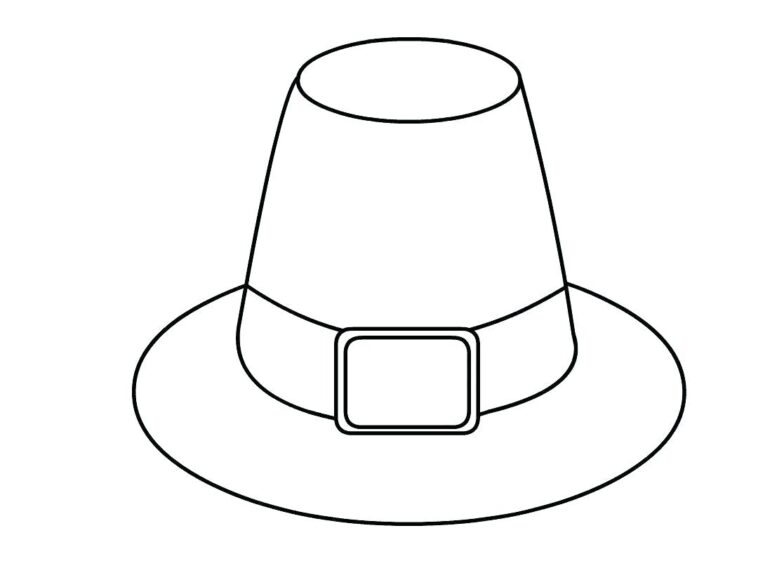 Tranh vẽ chưa tô màu cái mũ