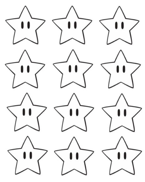 Tranh vẽ ngôi sao đẹp cho bé tô màu