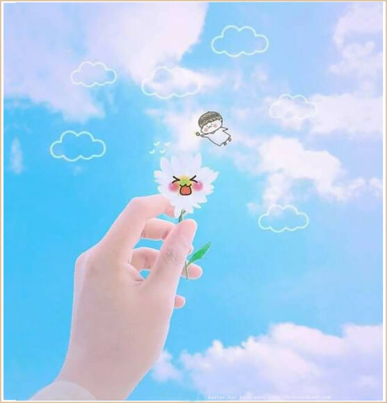 Bầu trời xanh ảnh avatar đẹp cho con gái