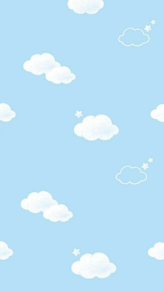 hình nền cute trời xanh mây trắng