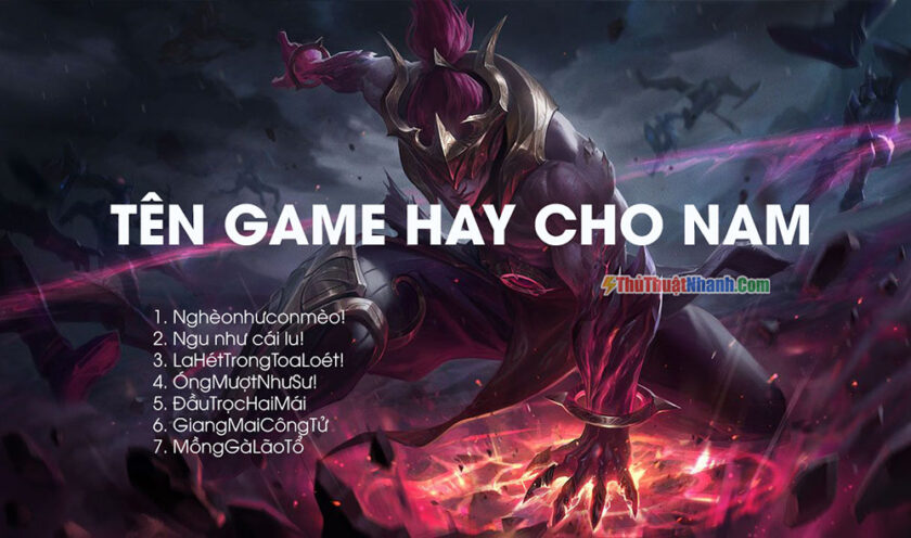 tên game hay cho nam bá đạo bựa hài hước