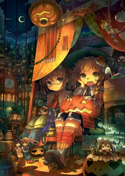 hình ảnh anime halloween đẹp đáng yêu