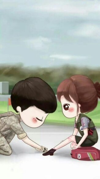 hình ảnh chibi tình yêu dễ thương cá tính