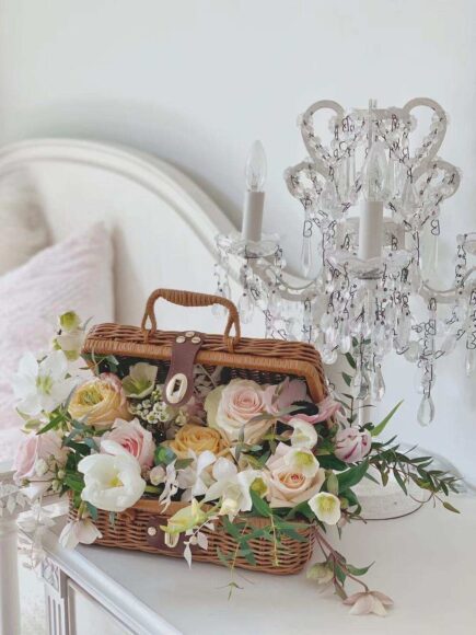 hình ảnh lẵng hoa độc đáo