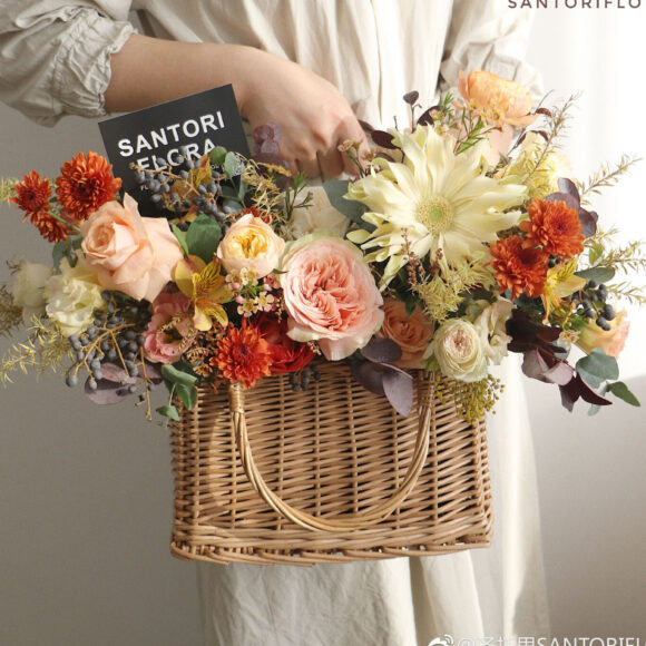 hình ảnh lẵng hoa phong cách hàn quốc