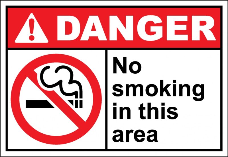 Hình ảnh cấm hút thuốc cảnh cáo