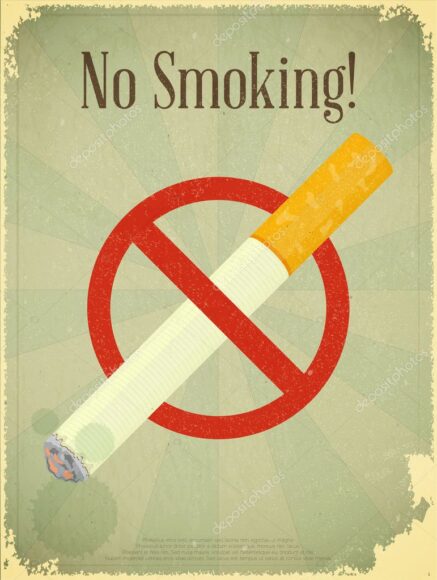 Hình ảnh cấm hút thuốc quảng cáo