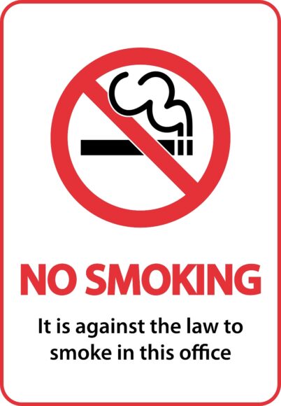 Hình ảnh cấm hút thuốc trong trường học