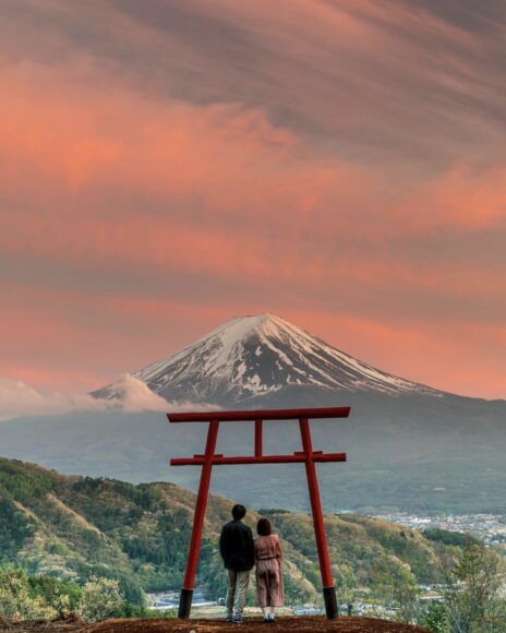 Hình ảnh núi Phú Sĩ và tổng trời