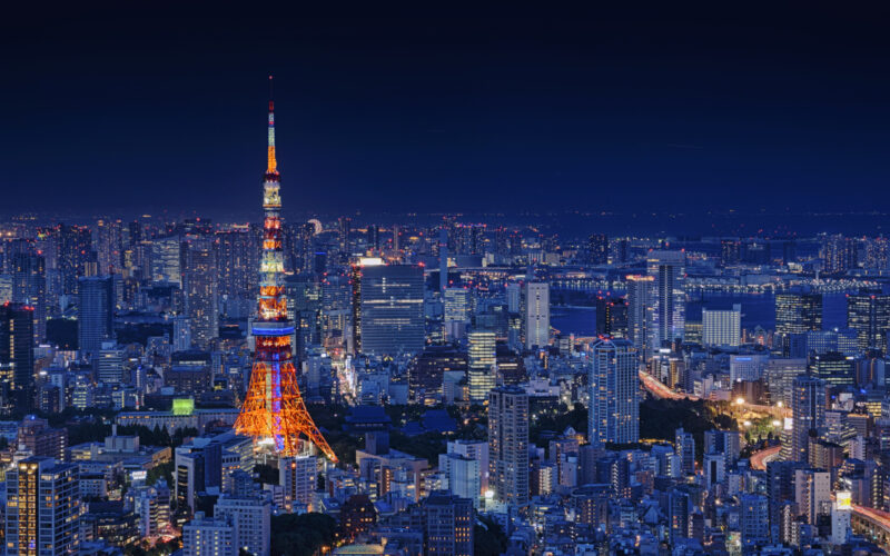 Hình ảnh tháp Tokyo đẹp vào ban đêm