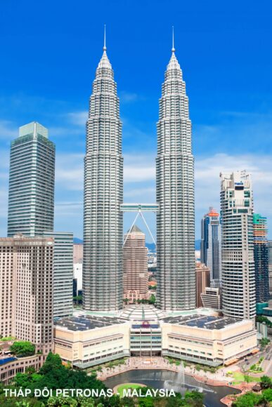 Hình ảnh tháp đôi Malaysia đẹp ban ngày