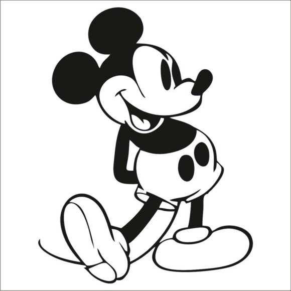 hình Mickey trắng đen