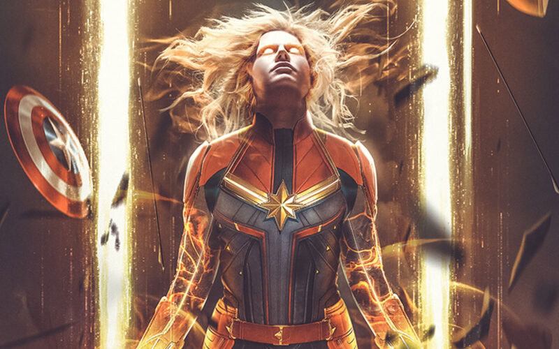 hình ảnh Captain Marvel chiến đấu