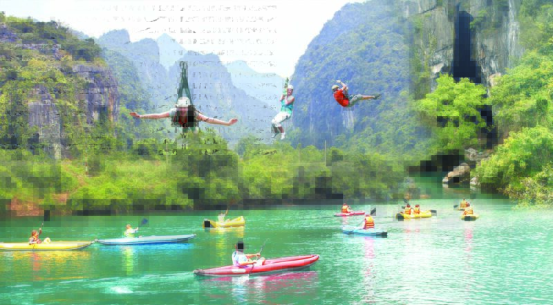 hình ảnh Phong Nha Kẻ Bàng trò chơi mạo hiểm