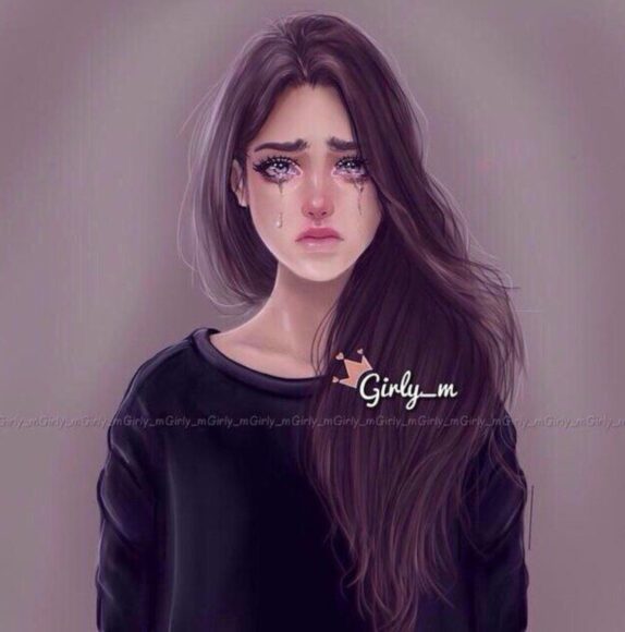 hình ảnh đau khổ cô gái khóc