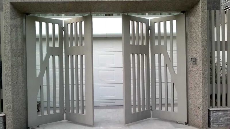 hình ảnh mẫu cổng nhà ở phố bằng sắt hộp