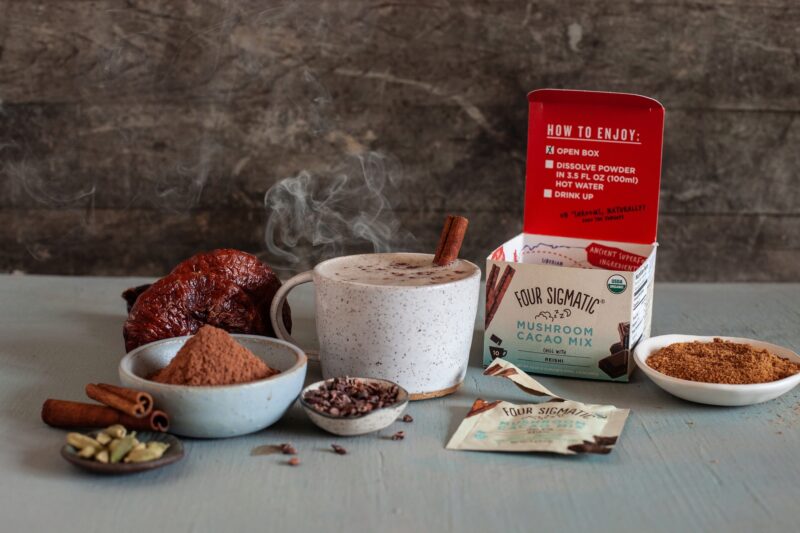 hình ảnh nấm linh chi trong chế phẩm cacao