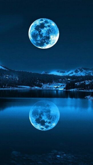 hình ảnh siêu trăng xanh