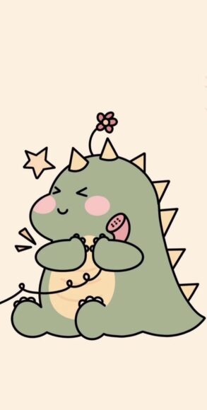 hình nền Khủng Long cute dễ thương cho iphone