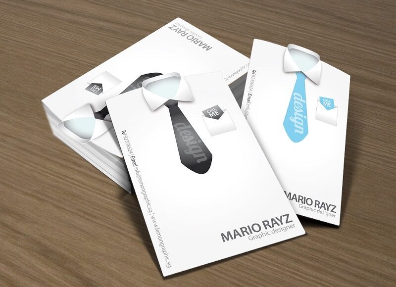 mẫu card visit cho ngành thời trang nam