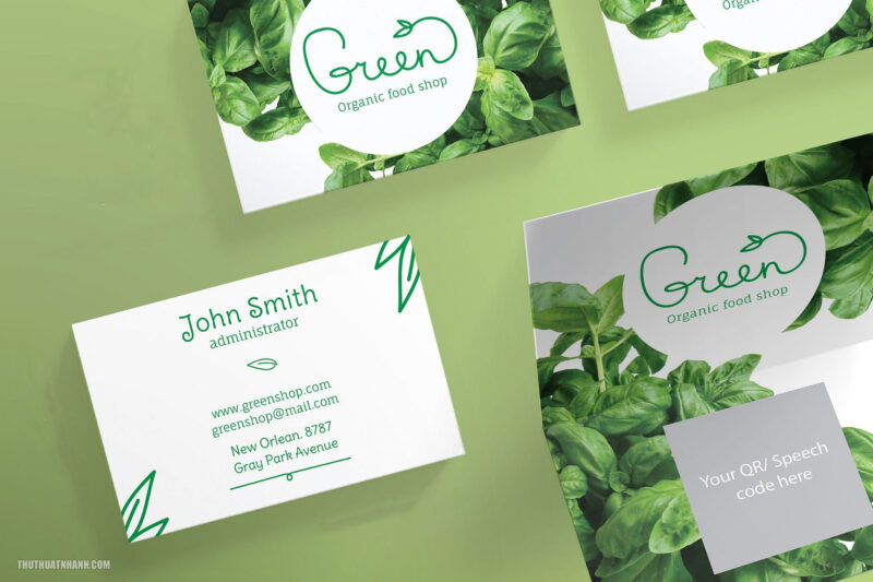 mẫu card visit cho nhà hàng chay