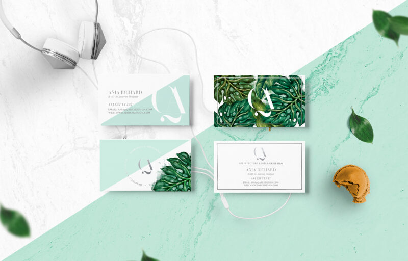 mẫu card visit cho tiệm cây xanh