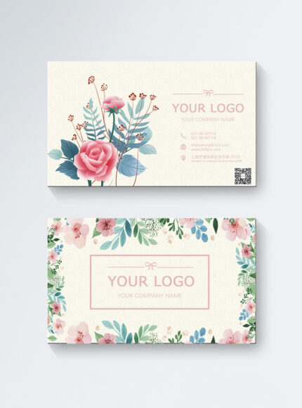 mẫu card visit cho tiệm hoa