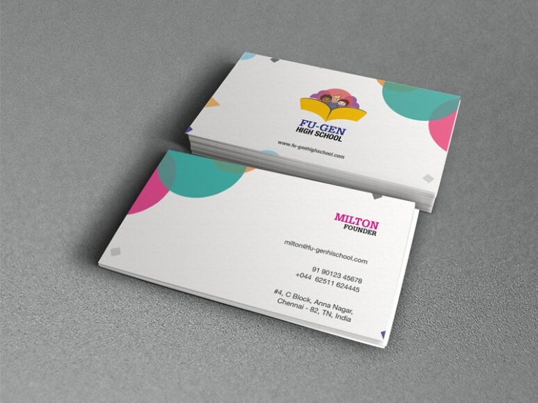 mẫu card visit cho trường học hiệu trưởng thầy cô giáo