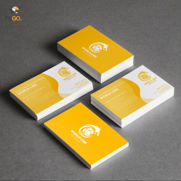 mẫu card visit đẹp màu vàng bắt mắt