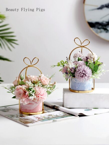 mẫu hoa để bàn mini xinh xắn