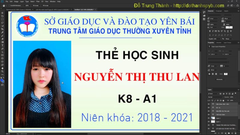 mẫu thẻ học sinh đẹp thcs
