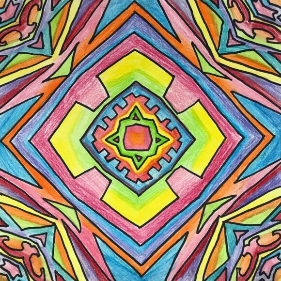 vẽ tranh trang trí hình vuông đẹp rực rỡ nhất