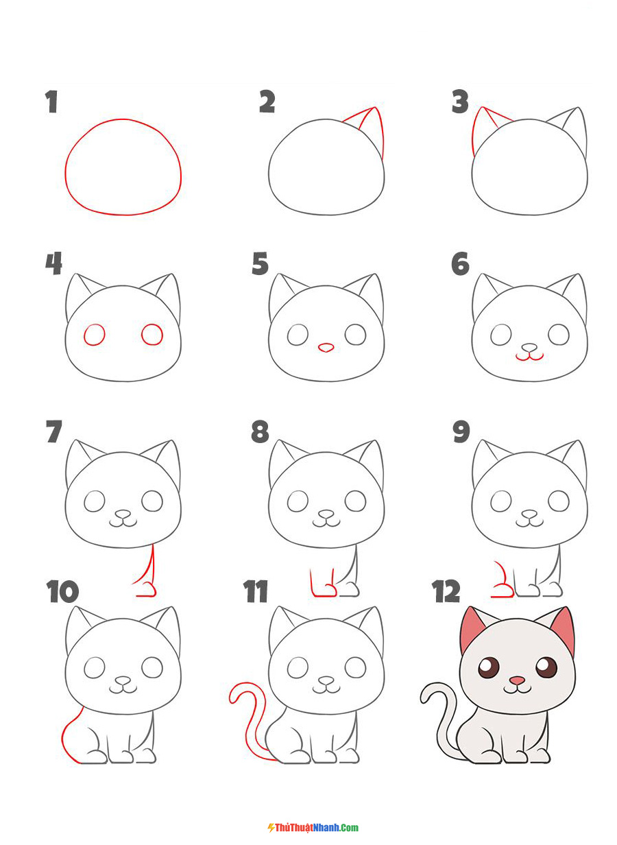 Chia sẻ với hơn 292 vẽ mèo đơn giản tuyệt vời nhất  thtantai2eduvn