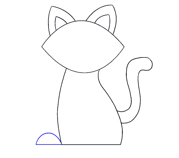 Cách vẽ mèo bước 20