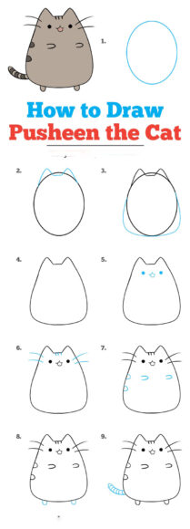 Cách vẽ mèo dễ thương nhất