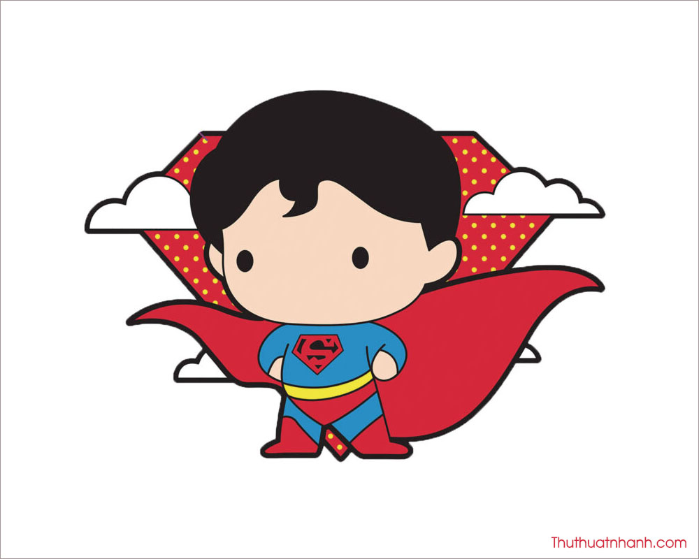 Hình Ảnh Chibi Superman Ngầu, Cực Đáng Yêu Cho Fan Dc