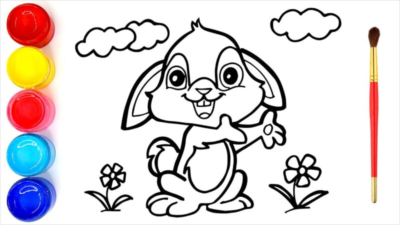 Hình vẽ đơn giản con thỏ