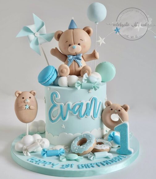 bánh sinh nhật dễ thương hình gấu nhỏ