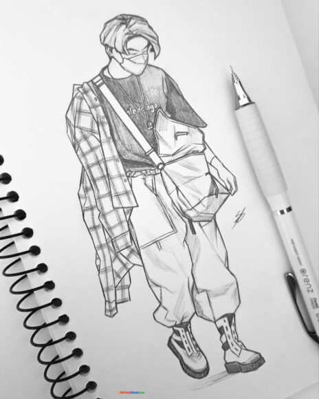 Cách vẽ con người dáng đang đi