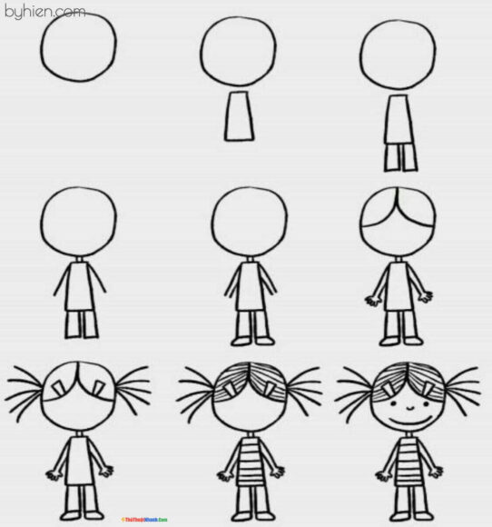 Cách vẽ con người đơn giản nhất