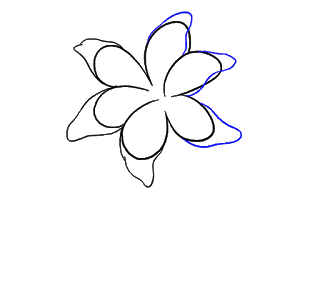 cách vẽ hoa ly, hoa loa kèn bước 7